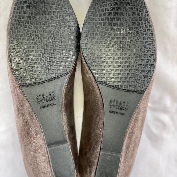 Stuart Weizmann gray suede Arise wedges Sz. 6.5 M - Picture 9 of 9